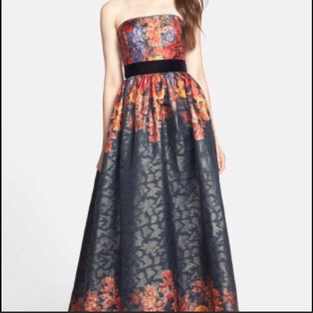 Adrianna Pappell Floral Gown
